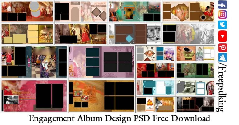 12X36 Engagement Album Design PSD Free Download - Freepsdking.com