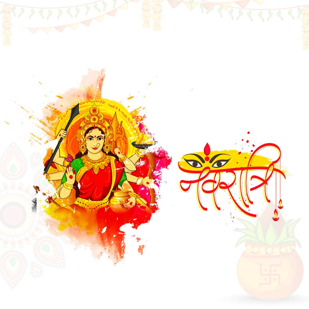 Happy Navratri Free PSD Template Navratri BannerPoster Design (2021)