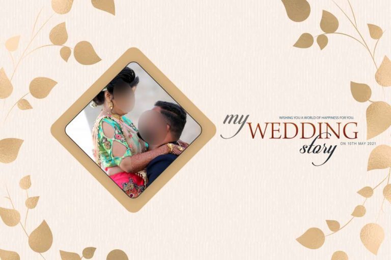 Wedding Album Cover Page Design PSD Free Download