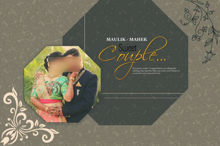 12x36 psd wedding album cover page design psd free download