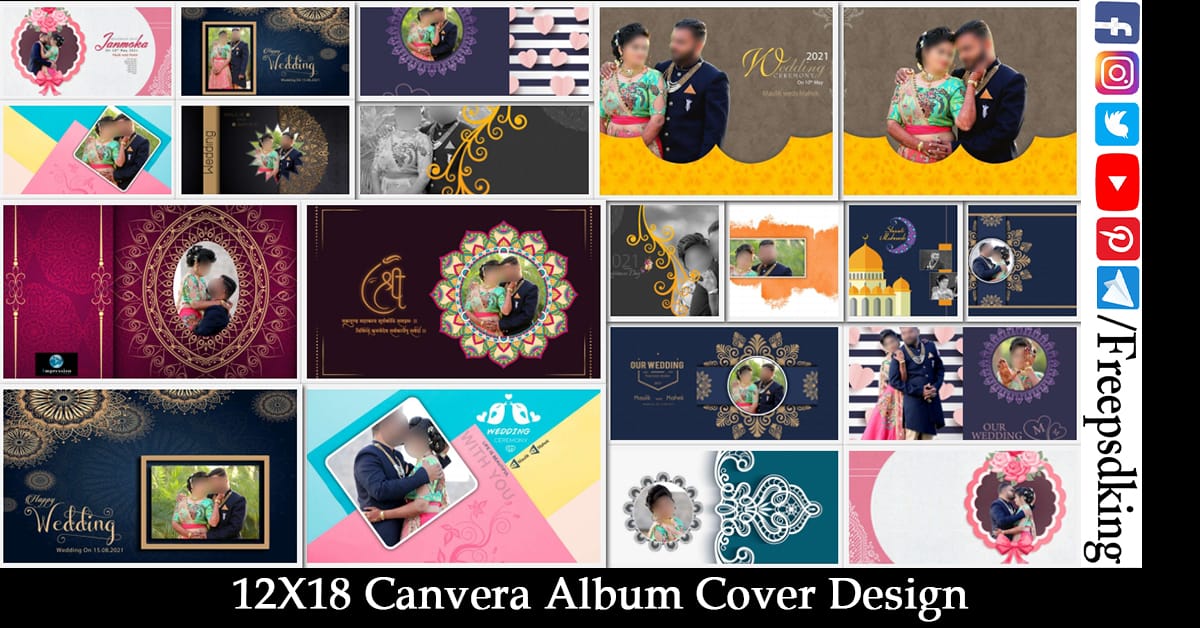 Latest 12X18 Canvera Album Cover Design Free Download (2021)