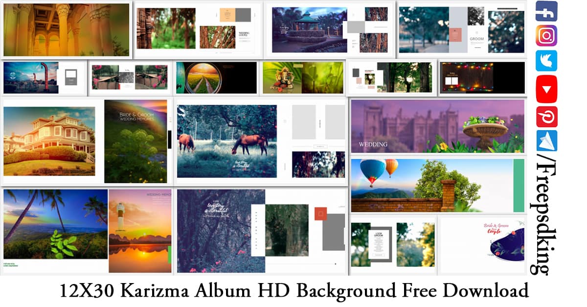 karizma album 12x30 psd wedding background free download