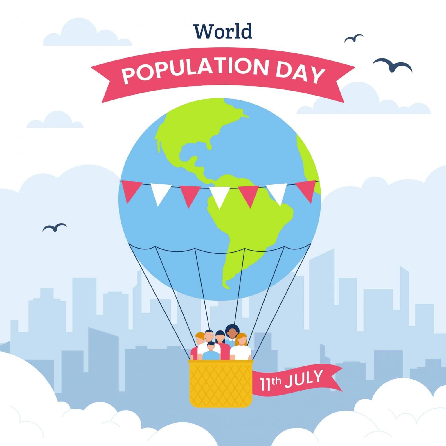 11 July World Population Day Poster Design Free Download