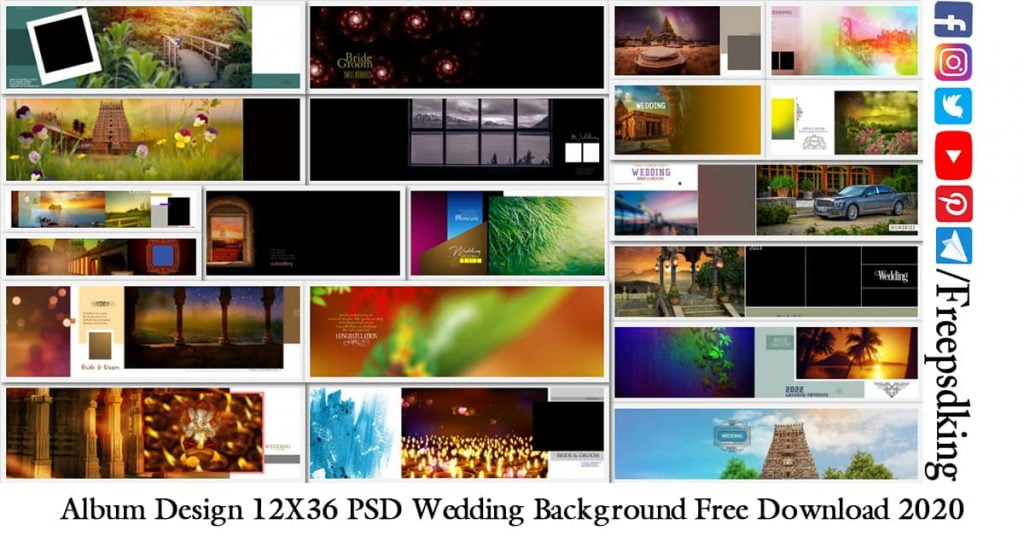 album design 12x36 psd wedding background free download 2018