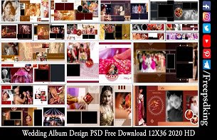 12x36 wedding album psd free simple