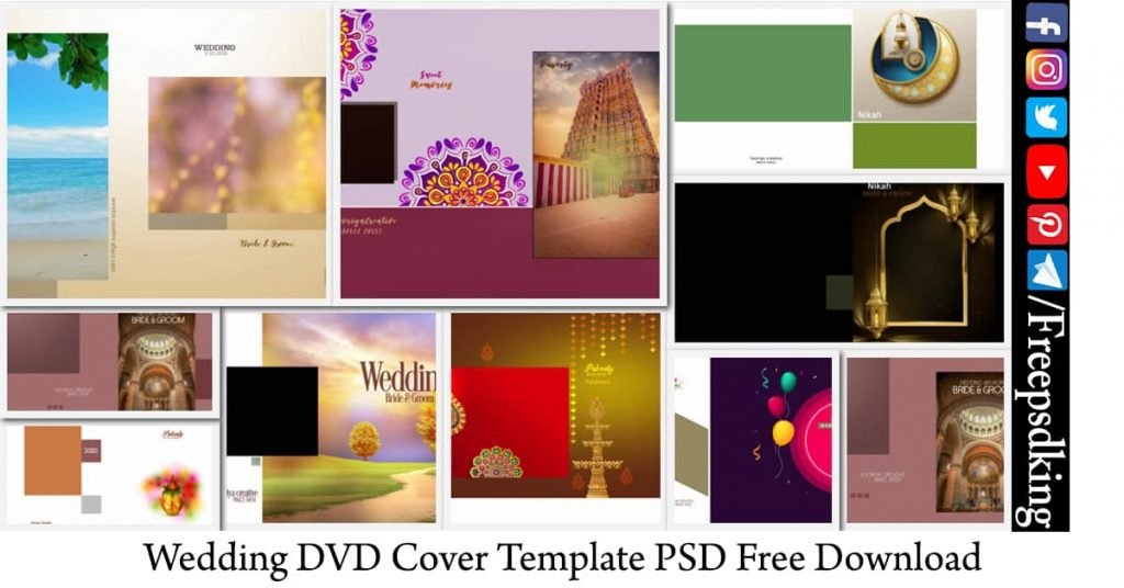 wedding dvd cover template psd free