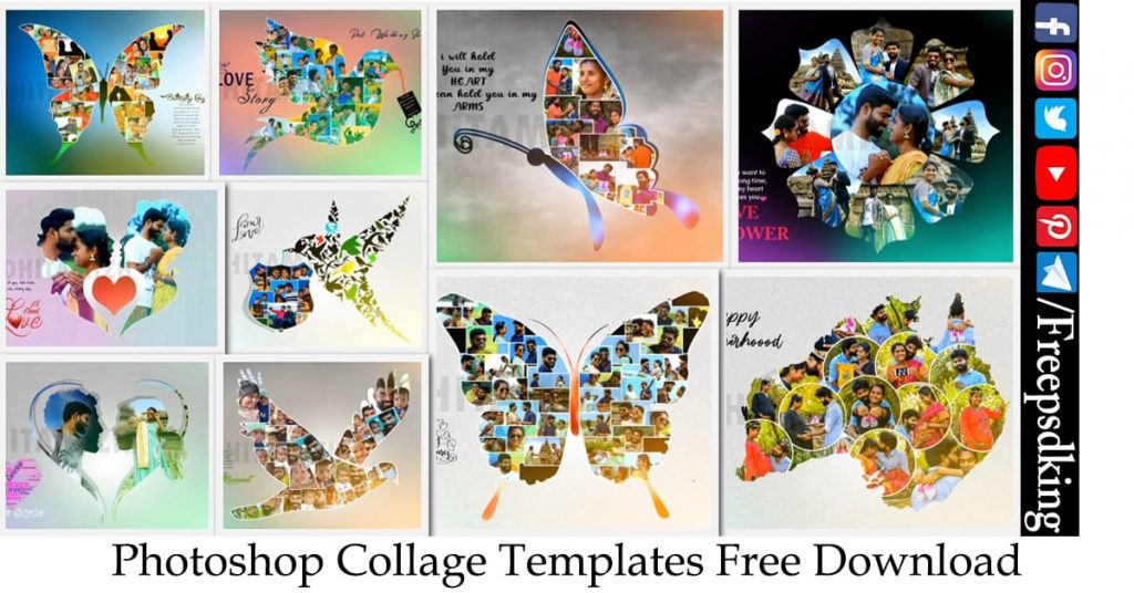  Photoshop Collage Templates PSD Free Download Freepsdking