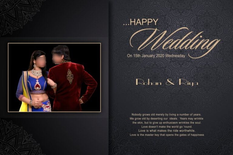 Front Cover Indian Wedding Album Cover Design Free Download