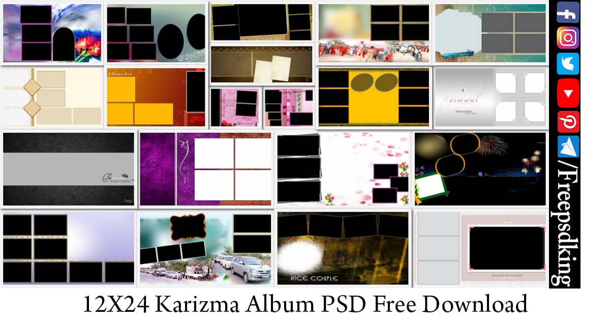 12X24 Karizma Album PSD Free Download - Freepsdking.com