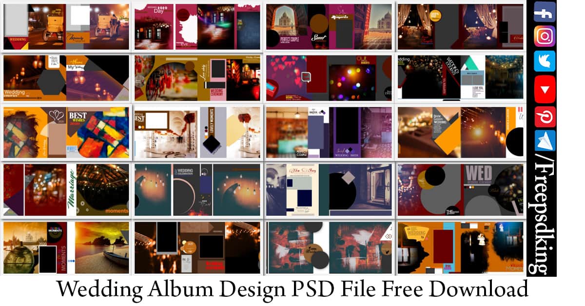 Wedding Album Design PSD File Free Download 