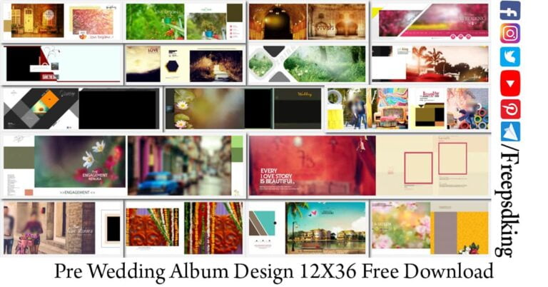 Pre Wedding Album Design 12X36 Free Download - Freepsdking.com