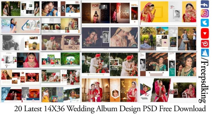 14X36 Wedding Album Design PSD Free Download - Freepsdking.com