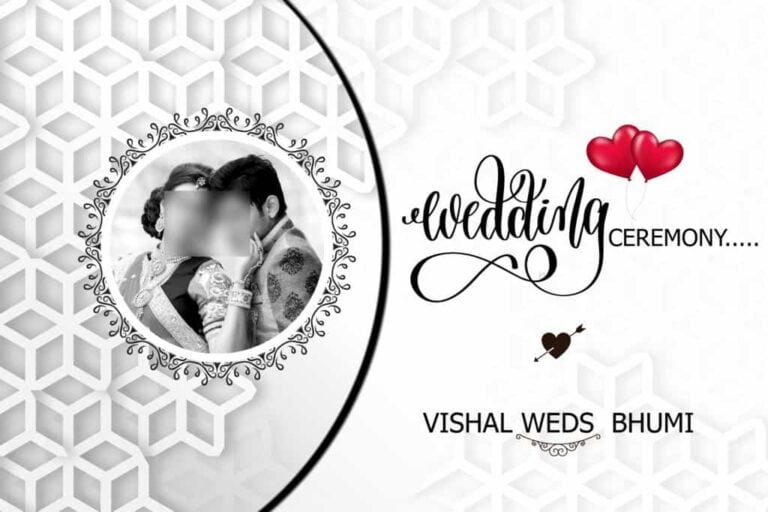 Front Cover Wedding Album Cover Design PSD Free Download