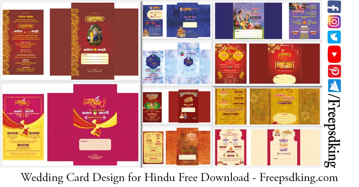 coreldraw hindu wedding card designs free download
