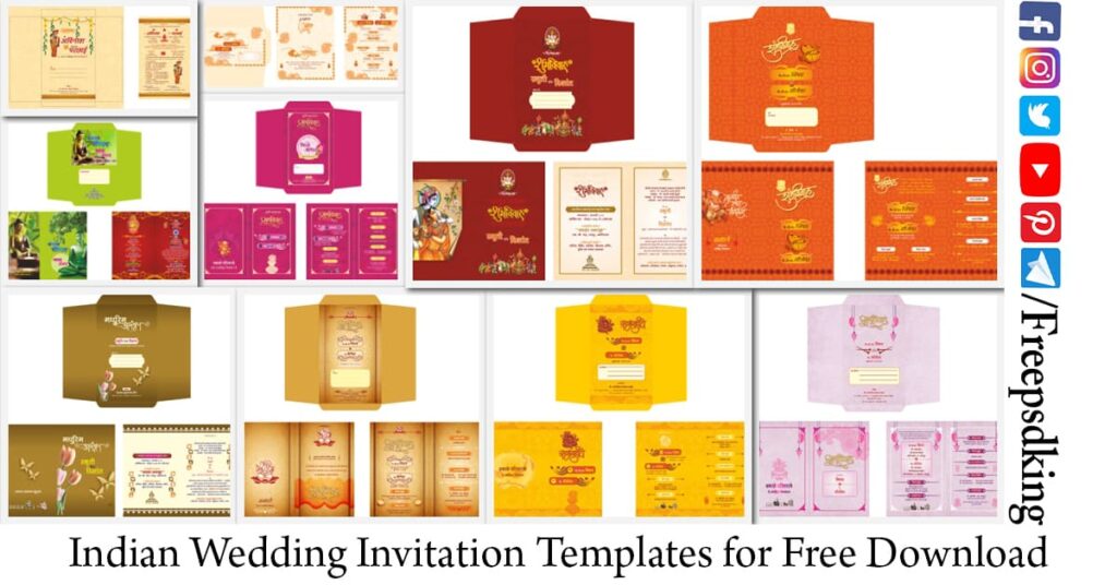 hindu wedding cards templates