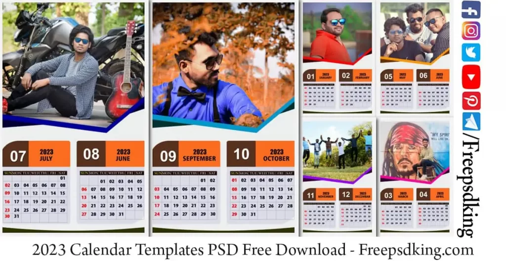 Calendar 2023 Psd Templates Free Download