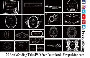 Wedding Titles PSD Free Download