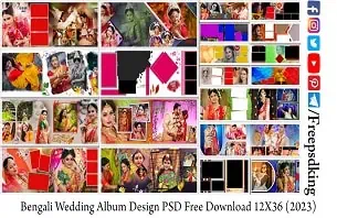 Bengali Wedding Album Design PSD Free Download 12X36 2023