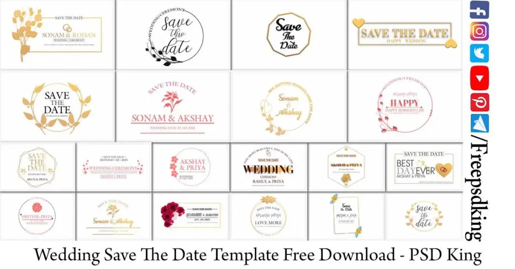 Wedding Save The Date Template Free Download - PSD King
