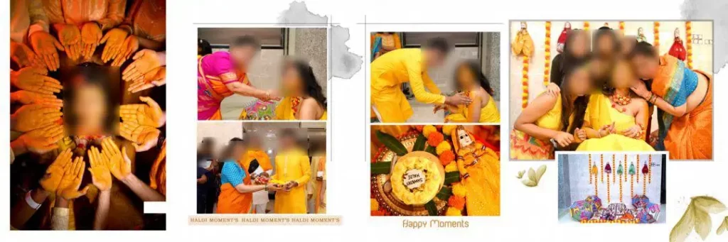 Haldi Ceremony Album Design PSD