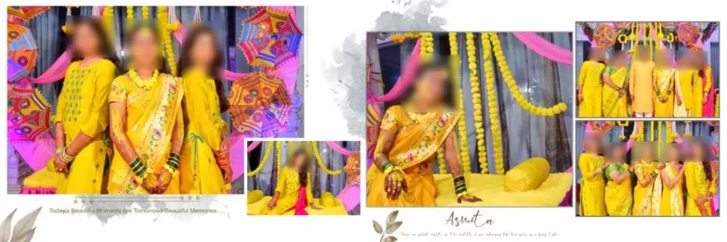 Haldi Ceremony Album Design PSD