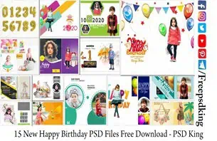 Happy Birthday PSD Free Download