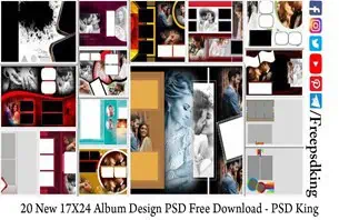 17X24 Album Design PSD